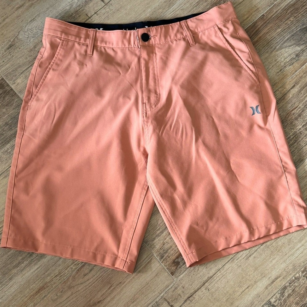 Hurley Mens Hybrid Shorts Salmon Pink Quick Dry Walkshorts Size 34